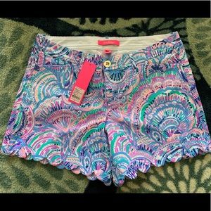 Lilly Pulitzer Buttercup Stretch Shorts NWT! Sz 8
